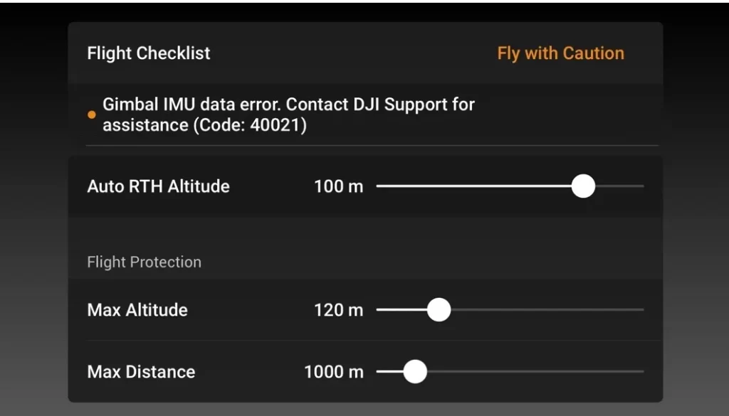 dji gimbal imu data error hatası çözümü