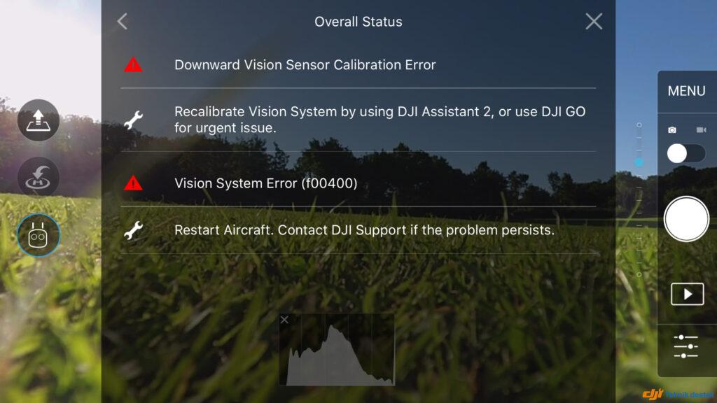 dji vision sensor calibration hatası